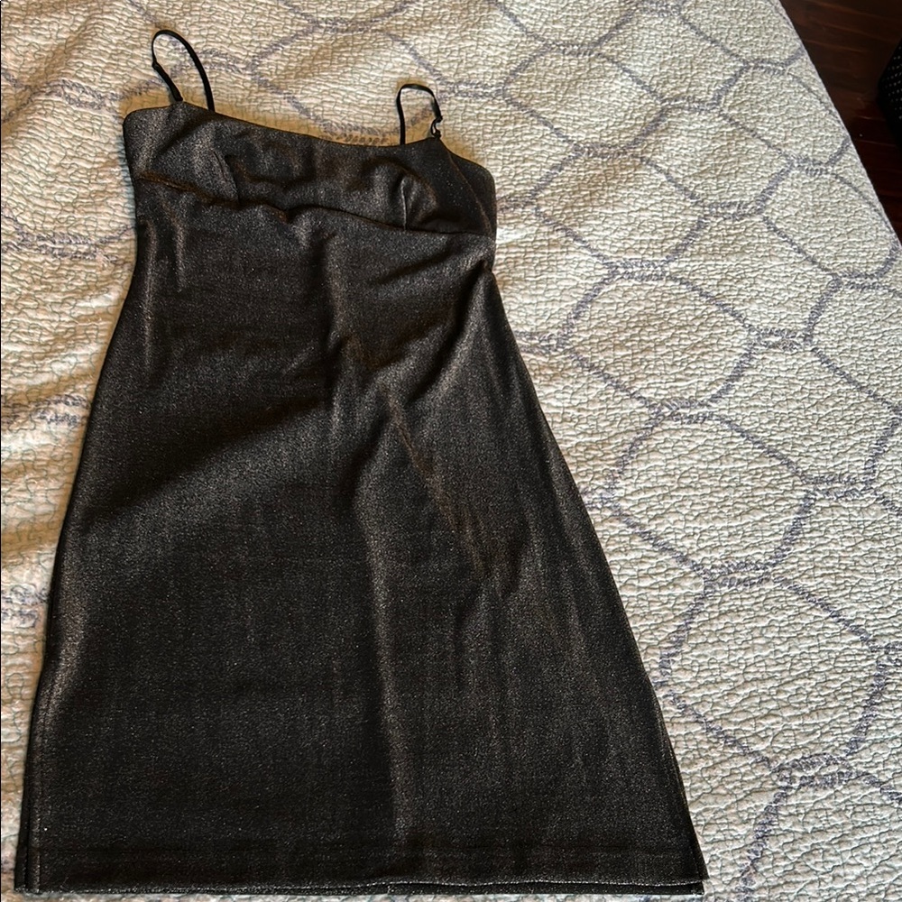 City Triangles Black Spaghetti Strap Slip Dress